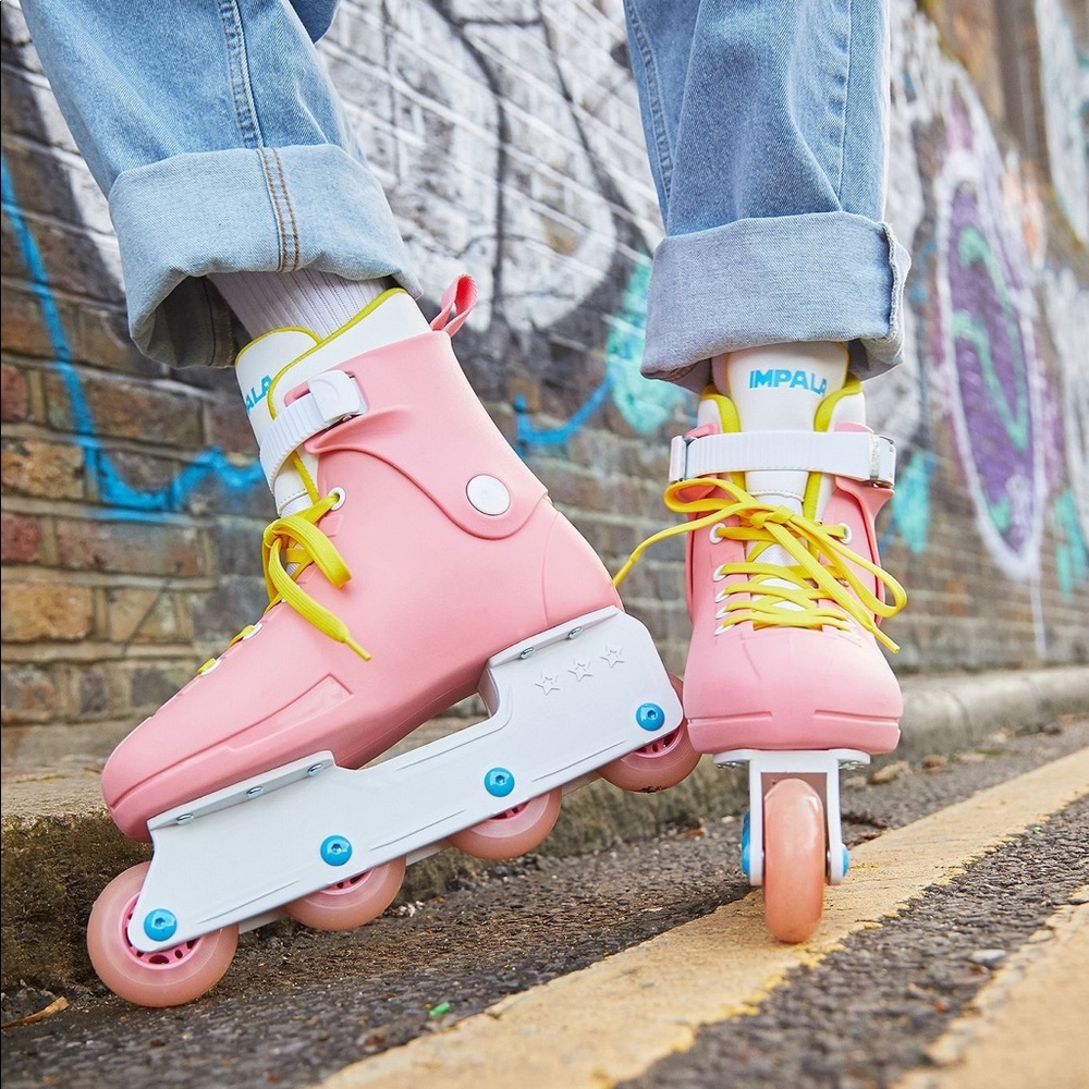 BRAND NEW IN BOX impala lightspeed inline skates - pink/yellow size 7